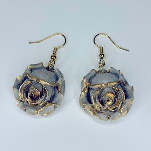 Handcrafted concrete dangle earring